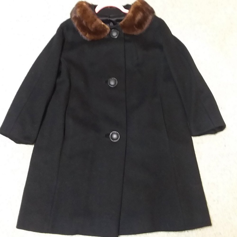 Vintage women's mink collar coat